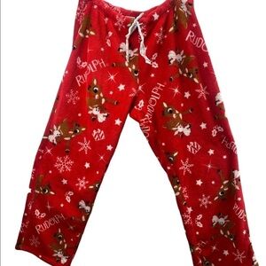 Rudolph The Red-Nosed Reindeer Lounge Wear Holiday Comfort Soft SZ XL L 2 pieces